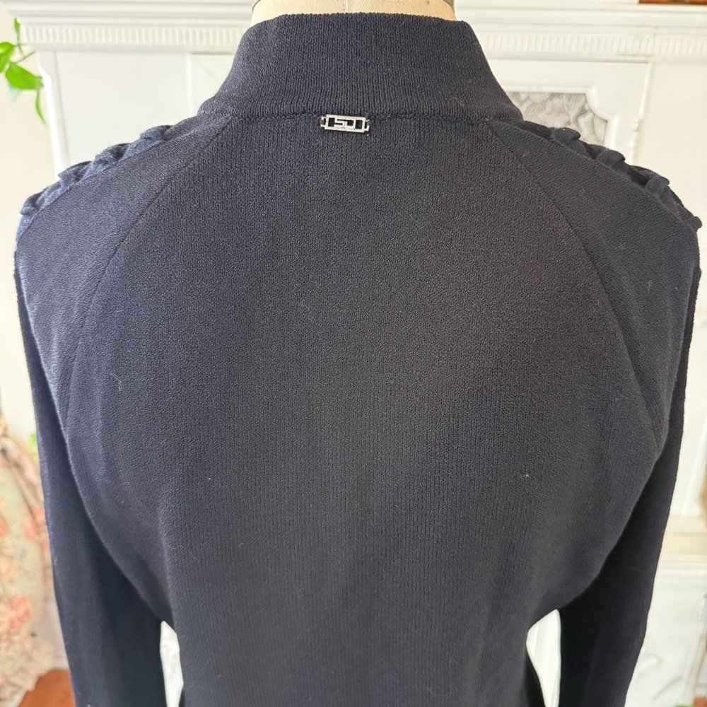 St.John Sport Black Knit Full Zip Jacket - Picture 11 of 11